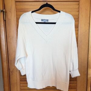 Ivory V-Neck Sweater
